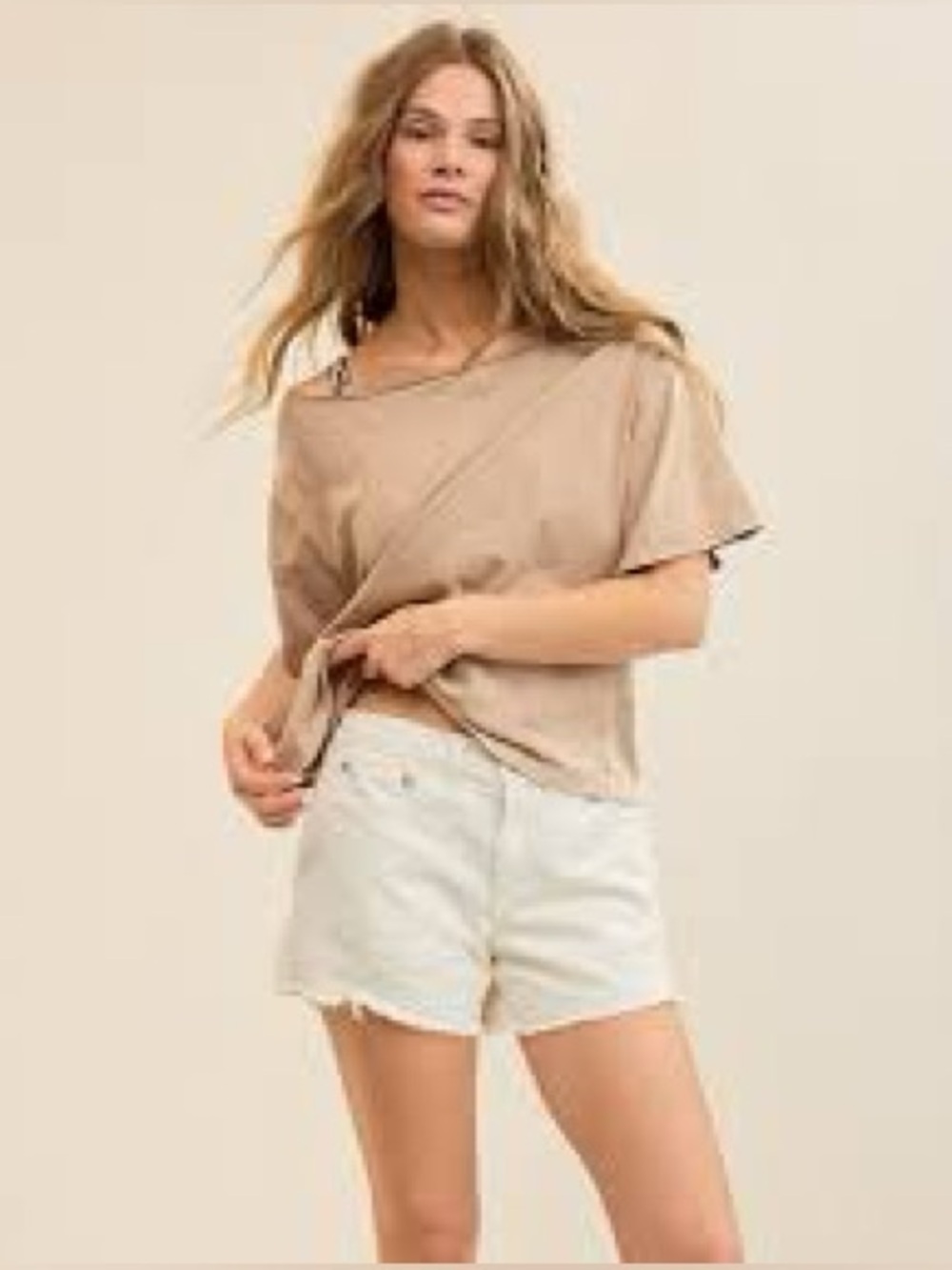 AERIE White Denim Short BNWT
